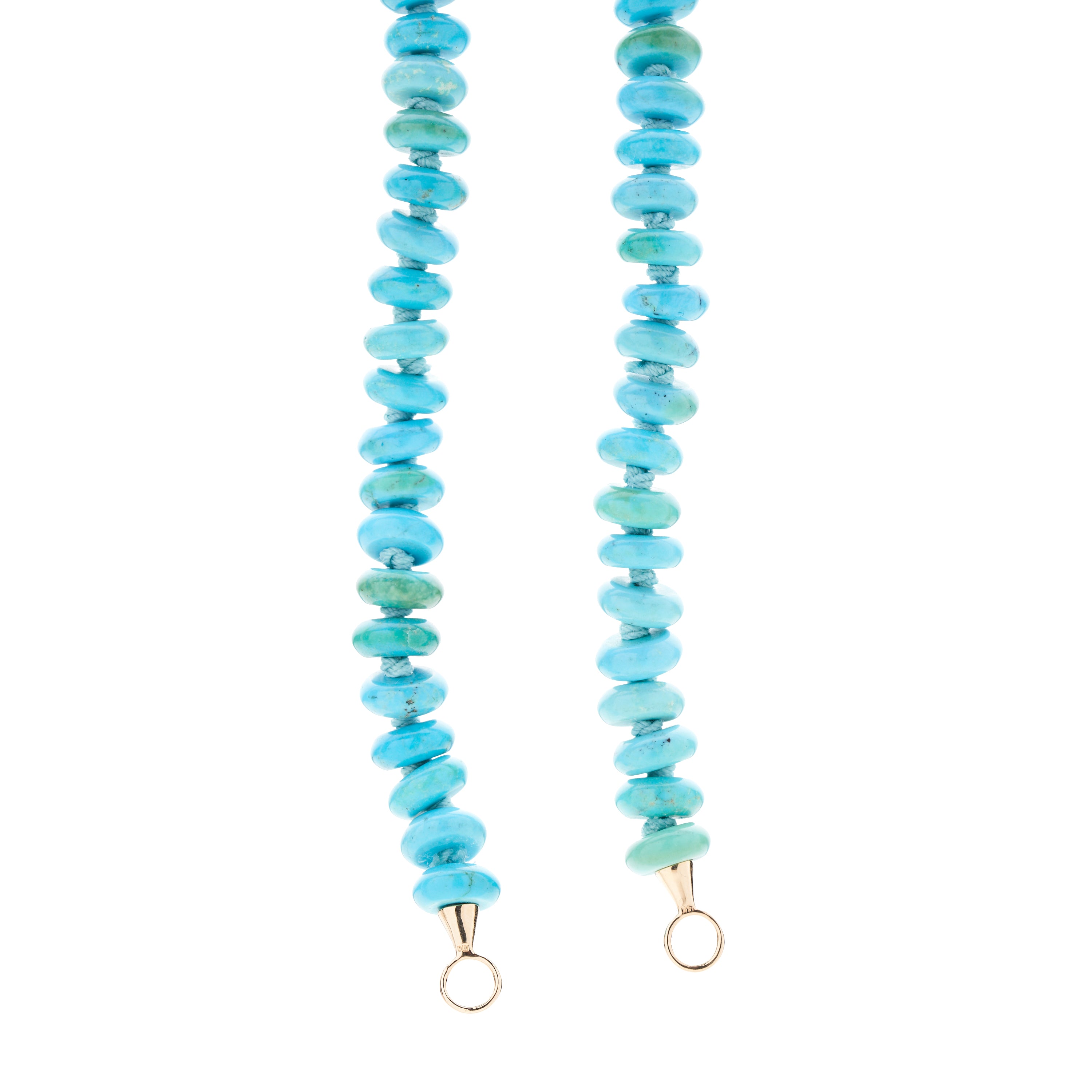 Marla Aaron 14k Turquoise Rondel Strand  - 10mm