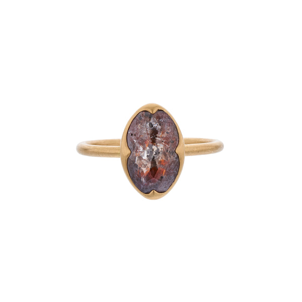 Gabriella Kiss 18k Oval Red Lacy Diamond Ring- 2.4ct.