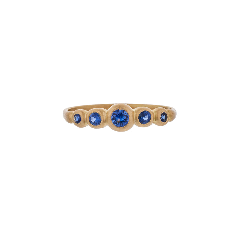 Marian Maurer 18k Five Stone Sapphire Kima Ring