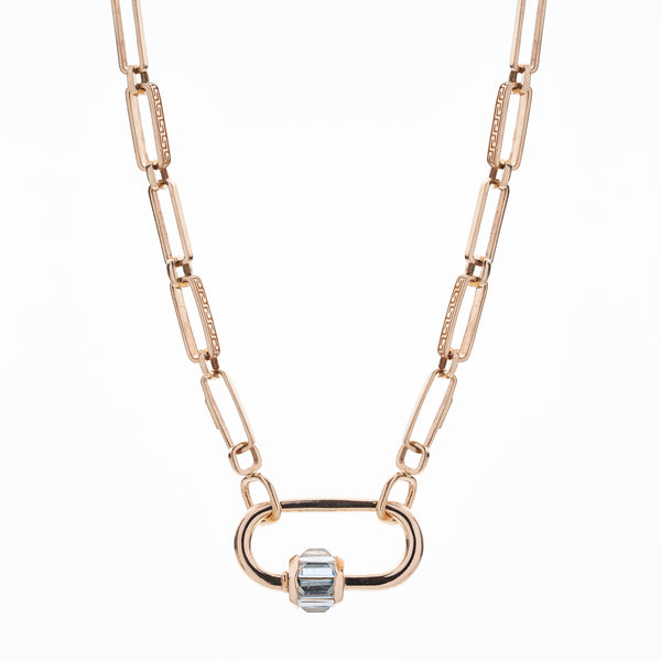Marla Aaron 14k Medium Total Baguette Aquamarine Lock