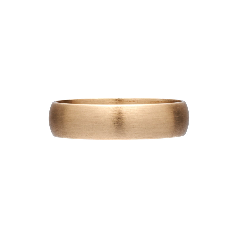 Metier Modern 14k Yellow Gold Rounded Flat Band - 5mm