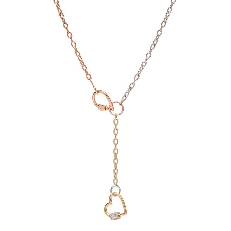Marla Aaron 14k Mixed Gold 3x3 Pulley Chain - 16/18"
