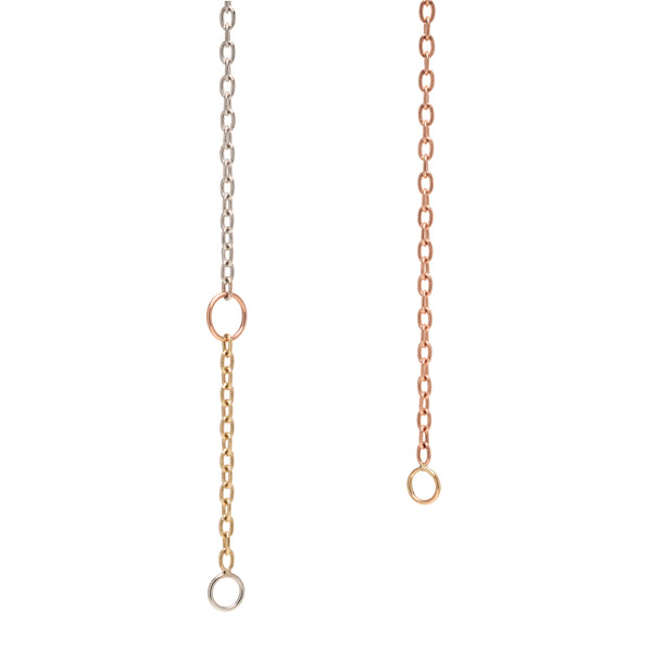Marla Aaron 14k Mixed Gold 3x3 Pulley Chain - 16/18"