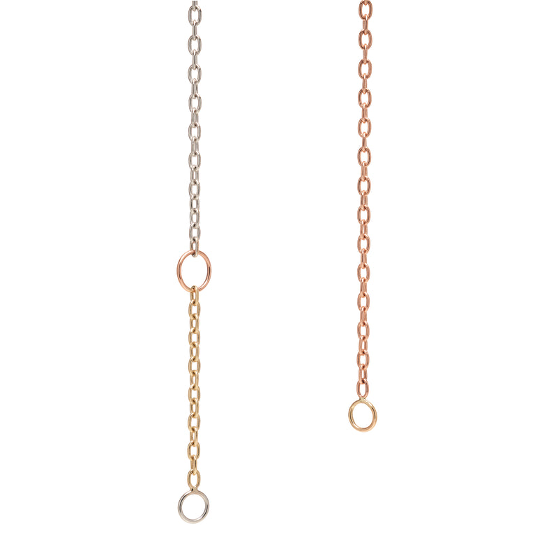 Marla Aaron 14k Mixed Gold 3x3 Pulley Chain - 16/18"