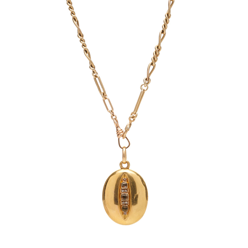 Antique Georgian 18k Emerald and Diamond Locket