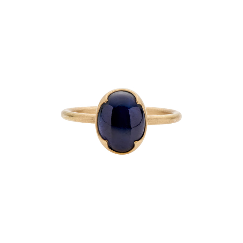 Gabriella Kiss 18k Untreated Burmese Blue Sapphire Ring - 3.5ct