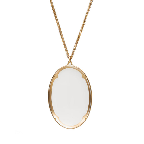 Gabriella Kiss 18k & Rock Crystal Lens Pendant Necklace - 20"