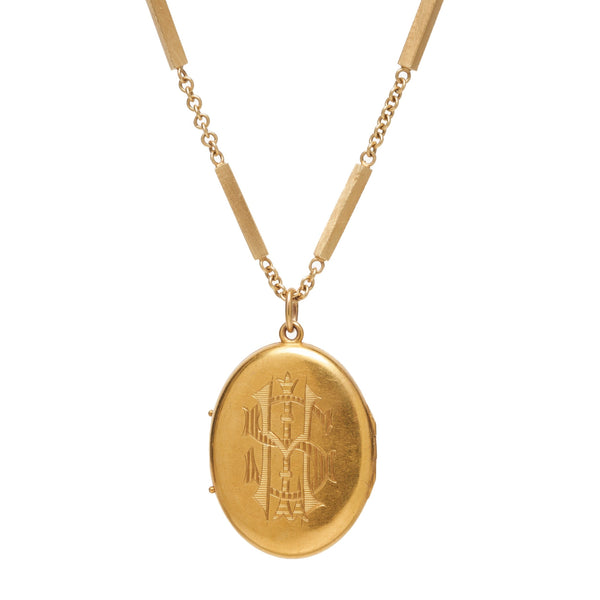 Antique Victorian 18k Oval Pearl Locket