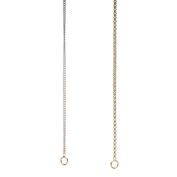 Marla Aaron Mixed Up Half & Half Chain - Silver/14k Yellow Gold