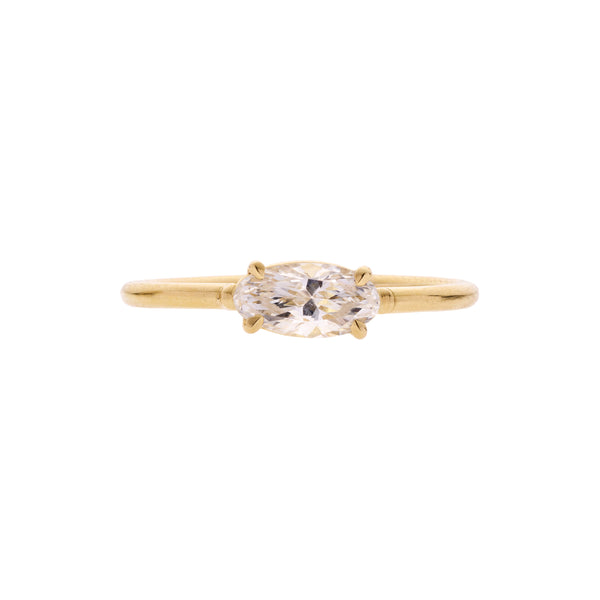 Tura Sugden 18k Moval Solitaire Ring- 0.53ct