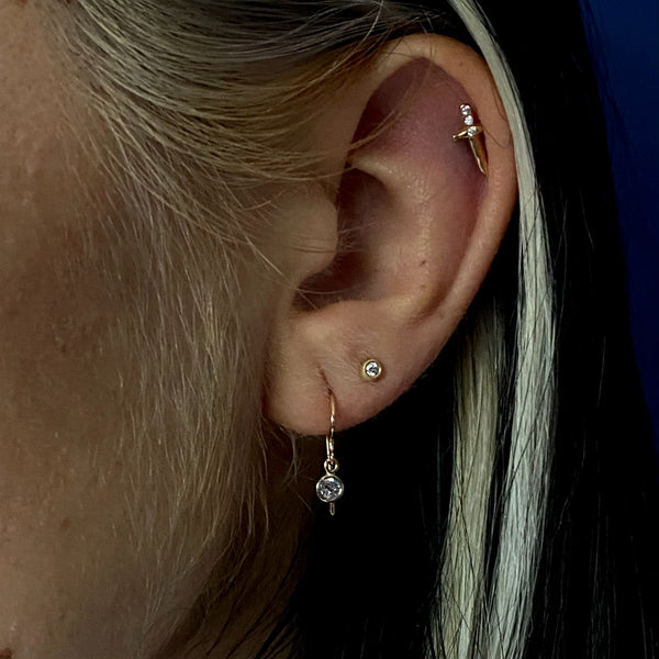 Marian Maurer 18k Teeny 3 pt. Diamond Stud Earrings