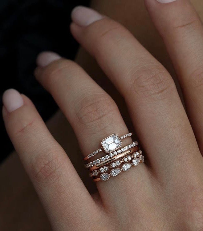 Gillian Conroy 14k Diana Pear Diamond Band Ring