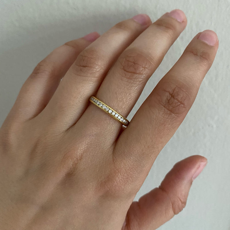 Tura Sugden 18k Gold White Diamond Eternity Band