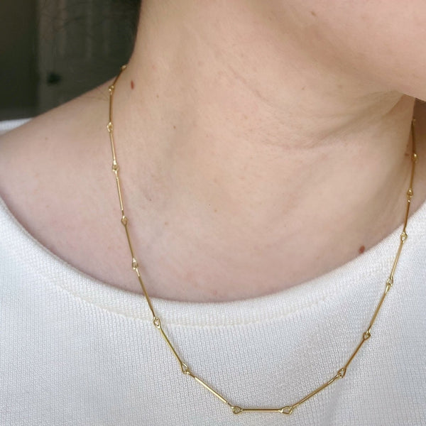 Tura Sugden 18k  Needle Eye Chain Necklace - Medium Weight