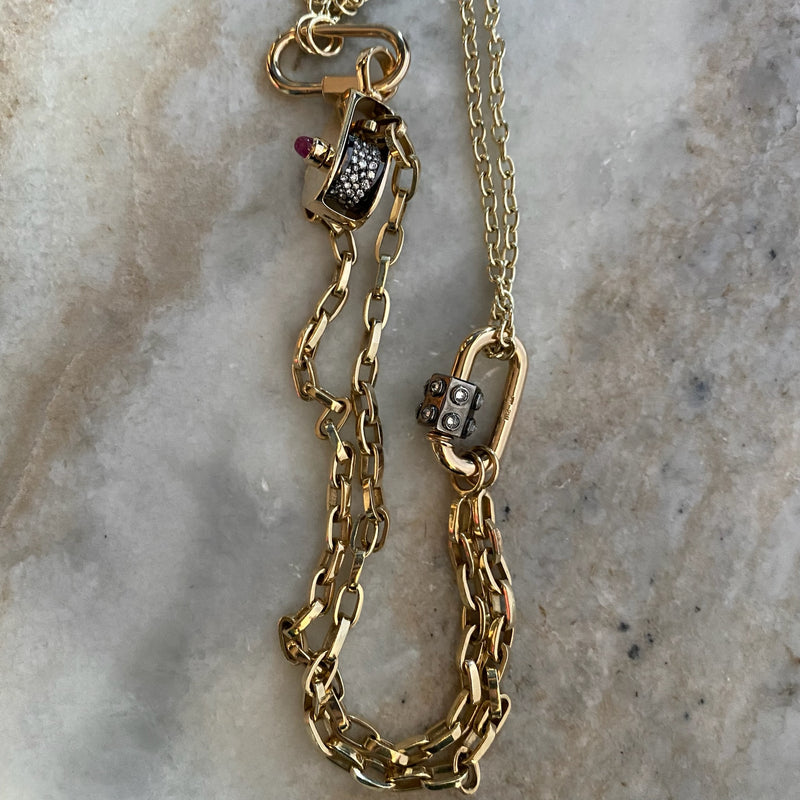 Marla Aaron 14k Yellow Gold & Diamond Consuelo Lock