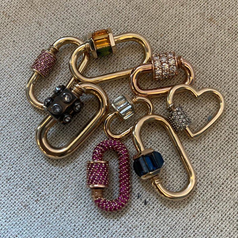 Marla Aaron 14k Gold All Stone Ruby Chubby Baby Lock