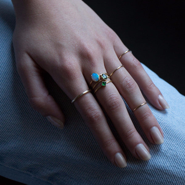 Kathleen Whitaker 14k Small Tube Band Ring