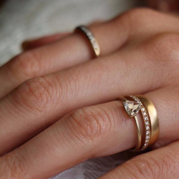Gillian Conroy 14k "I Am Love" Eternity Diamond Band