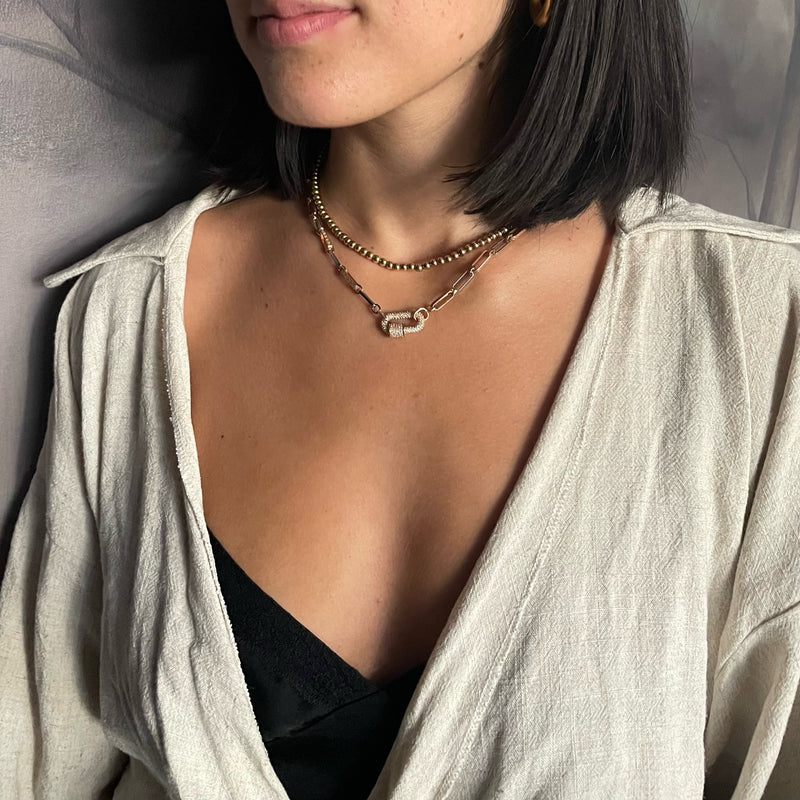 Marla Aaron 14k Mixed Gold Meander Chain